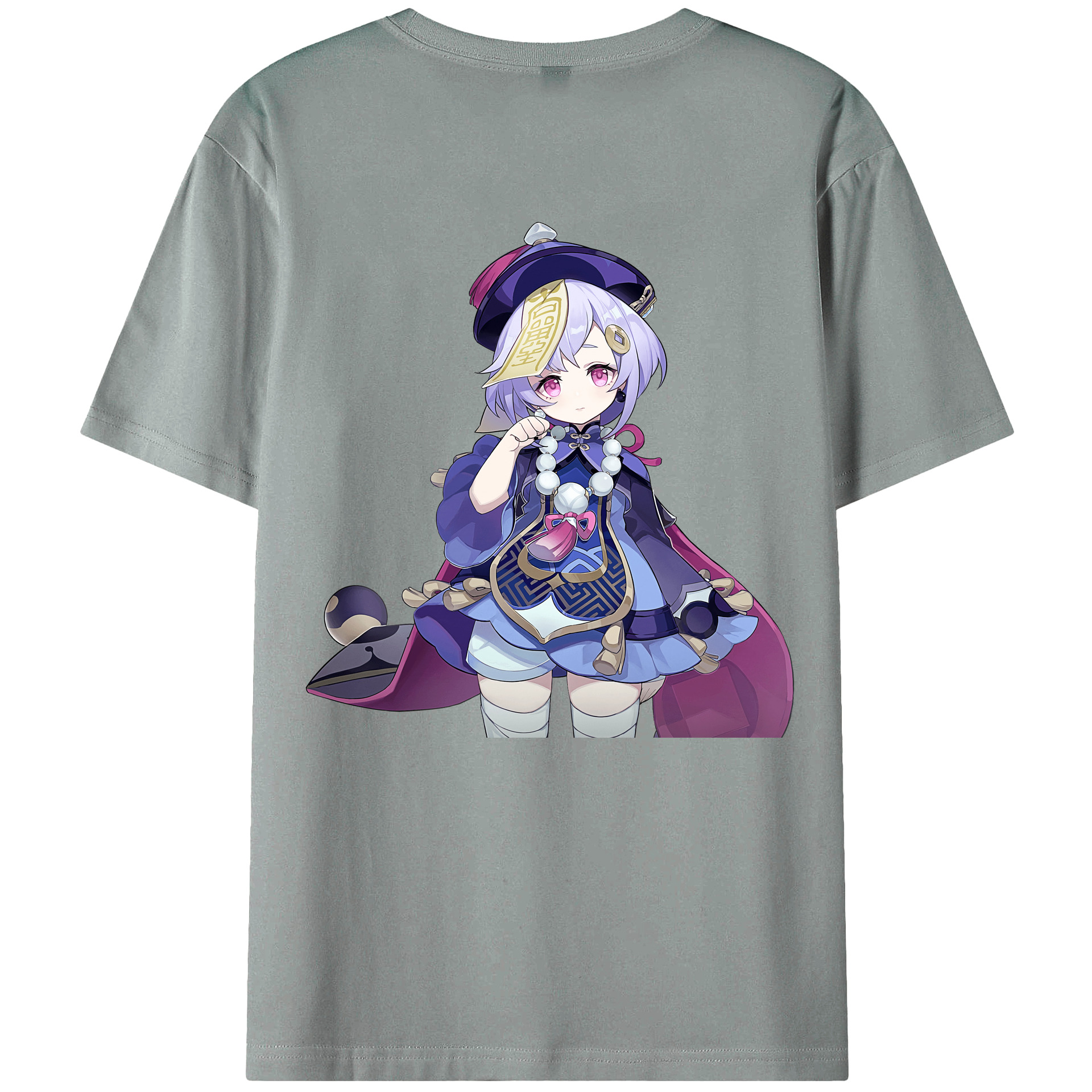 げんし神 七七 なな  genshin Nana 綿100％ メンズ半袖Tシャツ（バックプリント） 通気性